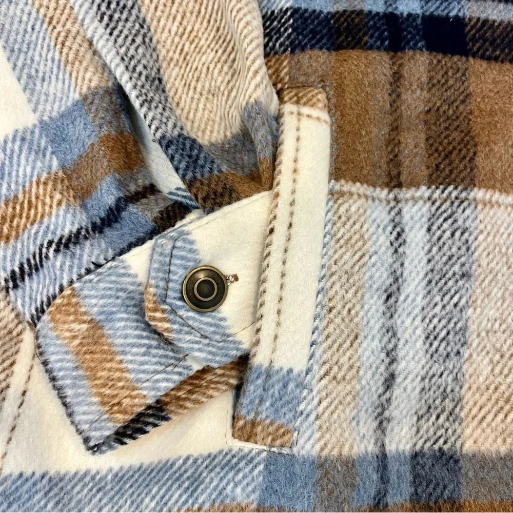 26 International Oversized Plaid Butten up Fleece Jacket Shaket Shirt. Women’s M - Picture 4 of 12